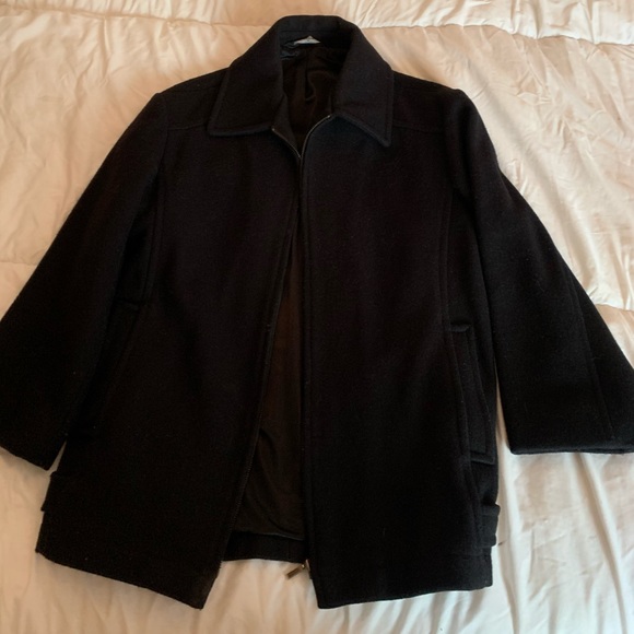 Black PeaCoat Jacket Unisex - Picture 1 of 1